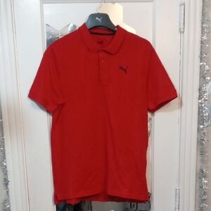 Puma Men's Vibrant Red Polo
